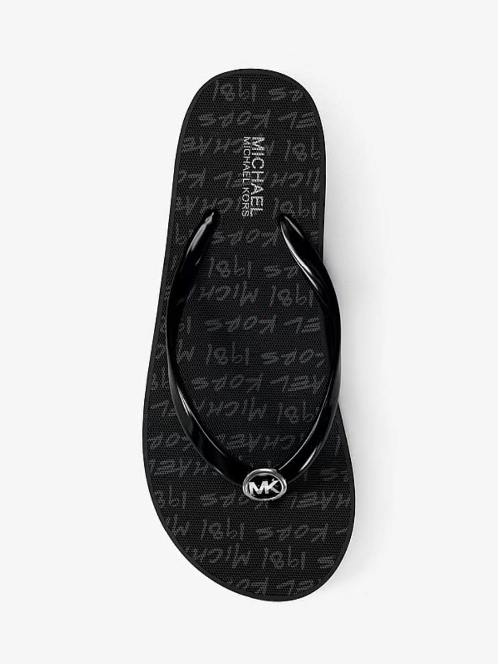 Michael Kors Black Logo Jelly Flip Sandal